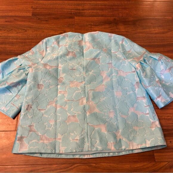 Tuckernuck Cyan Fil Coupe Harper Bell Sleeve Blouse NWT - Picture 3 of 6